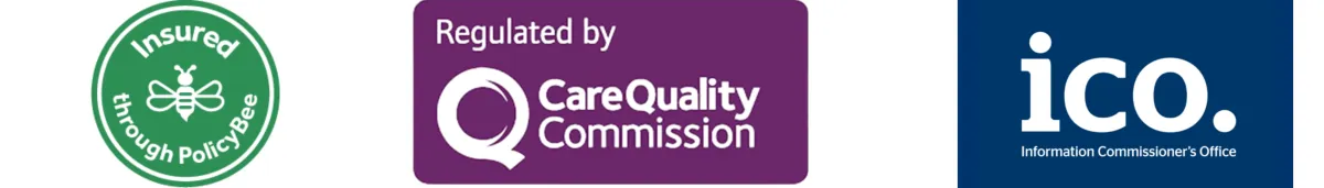 Insured through PolicyBee, Regulated by Care Quality Commission, and registered with the Information Commissioner's Office